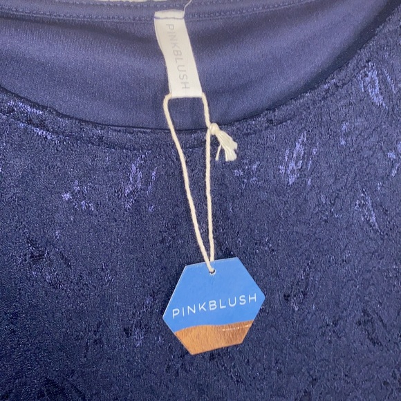 NWT PinkBlush maternity navy lace midi dress - Picture 8 of 10